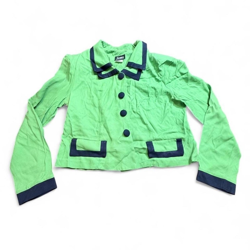 Vintage Bright Green Jenny Button Up